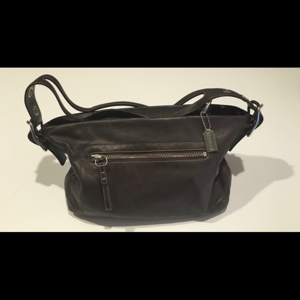 Authentic Brown Leather Coach purse